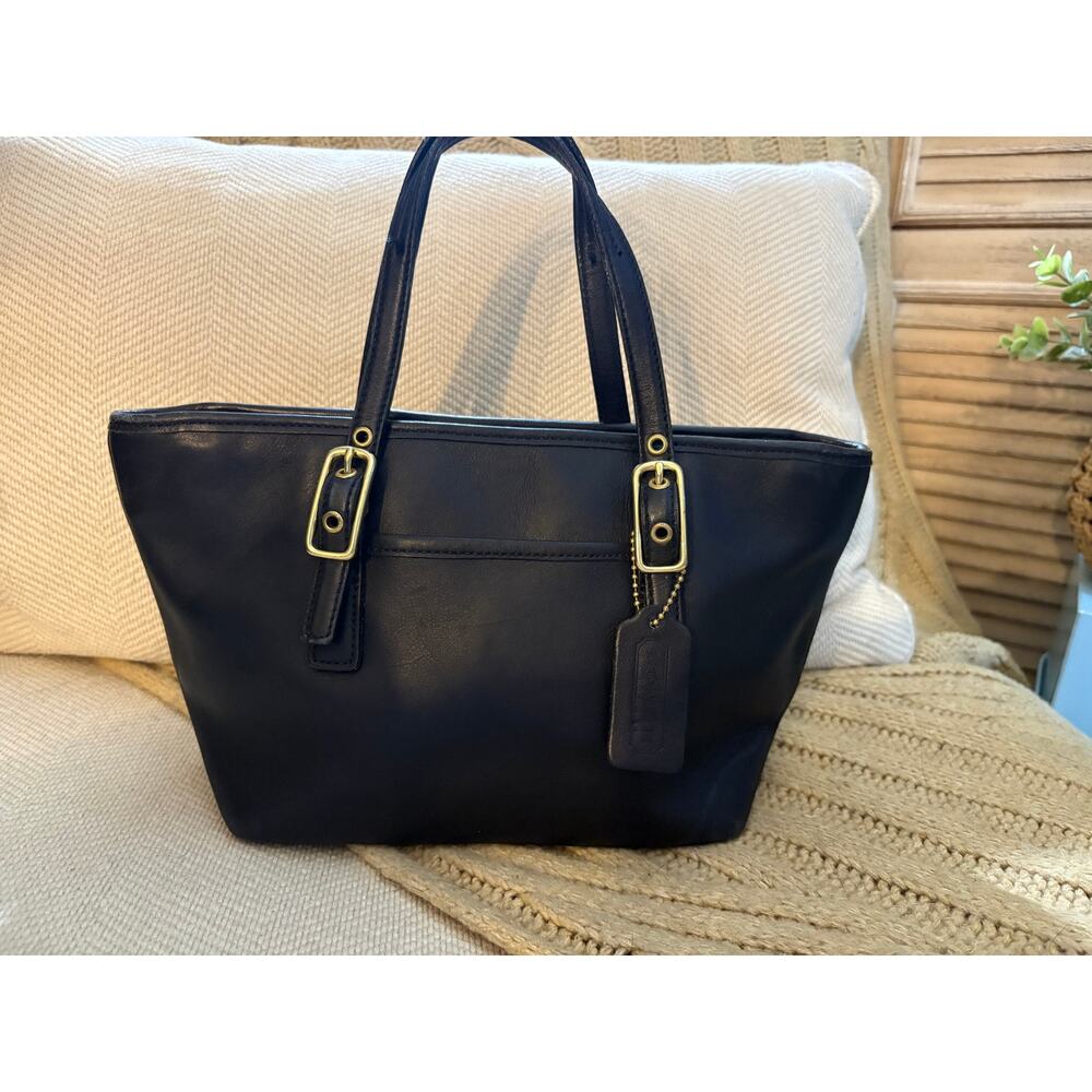 Vintage Coach Legacy Mini Market Tote 9846 Black Leather